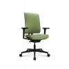 W7 Office Chair, (SO) "Green" Model, Dondola, 03 Armrests. MP Fabric Seat, MR Fabric Backrest,  Blk Base - view 3