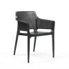 Boom Outdoor Armchair in Black Angled View